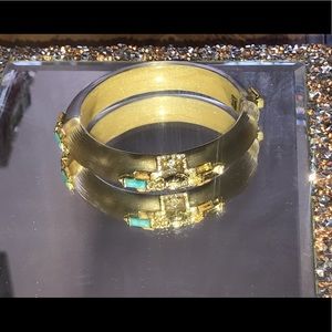 Alexis Bittar lucite hinge bangle bracelet